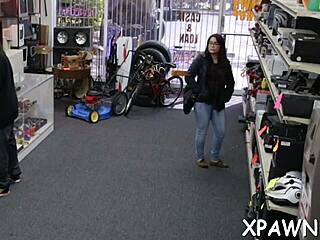 amateur lured to a back room where this babe gets drilled hard missionary style