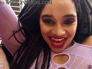 Latina Babe Spreads For Monster Cock Blowjob 😈