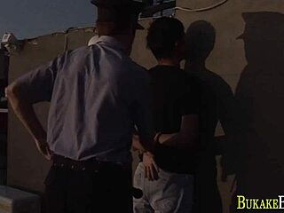 Latino Twink Facialized In Intense Blowbang Action!