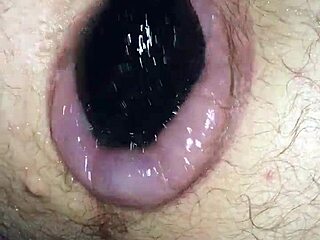 fucking my puffy man pussy with a toy in this horny homemade anal session