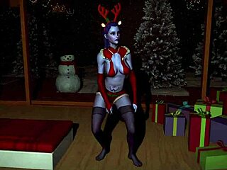 widowmaker assassin dances teasingly in bedroom on christmas