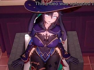 모나가 이 애니 헨타이 만화에서 카우걸로 유혹하며 블로우잡 해줘