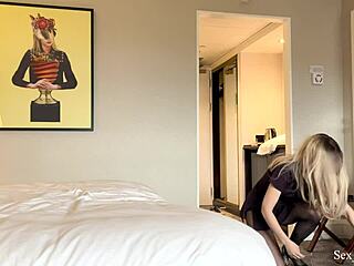 a shy latina maid finds herself in a steamy encounter with a hotel guest.