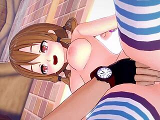 พี่สาวต่างมารดาในอนิเมะ 3D ชั่วร้ายอยากได้ความสนใจในชุดว่ายน้ำแน่น