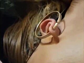 Tranny sucks dick upside down with bf 😈