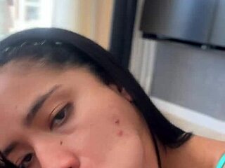 Latina Eats Cock While Recording for Cuckold Boyfriend