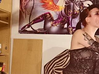 skinny goth babe takes on monster cocks in bdsm blowjob session