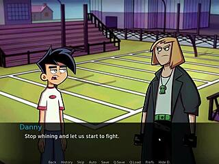 Hot goth girlfriend teases with wild moves in Amity Park hentai.