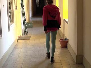 delivery girl craves cum in mouth like pizza topping.