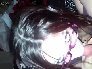 i gave a sloppy homemade blowjob to my russian amateur friend and he cummed in my mouth