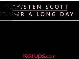 karups - kristen scott gets oiled up for her epic fuck 😍