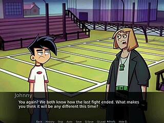 Hot goth girlfriend teases with wild moves in Amity Park hentai.