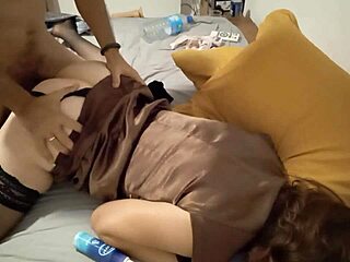 I’m Obsessed with Amoul Solo Fucking in Satin Dress POV