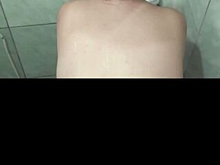 In the bathroom, the wife enjoys a big ass bath with amateurs.