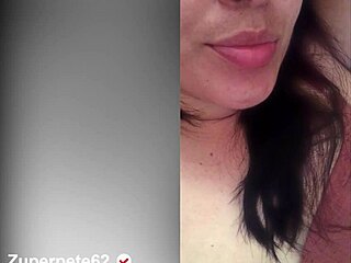 Sexy woman lies on bed awaiting a big semen load on her face