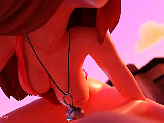 Wendy wird poolseitig von Monster-Schwanz in wilder 3D-Action gerammt, Sperma überall