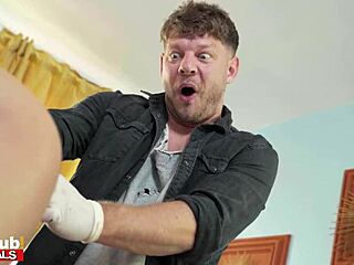 Hot Tattooed Brunette with Perfect Body Fucked Hard During Tattoo Session