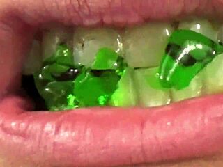 Mouth Vore Close Up with Fifi Foxx Eating Gummy Bears