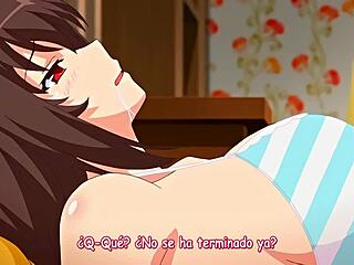 Adik dara mendapat creampie dari pengawal keselamatan dalam hentai anime