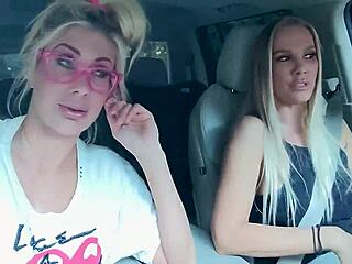 Hey babe, wanna see this big tit blonde lesbian strap-on slam?