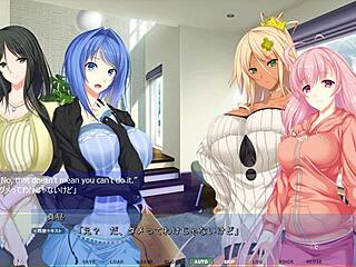 In Akumeru Family, Mahiru Gets Stuck in the Wall, Revealing Her Big Ass and Tits for Masturbation.