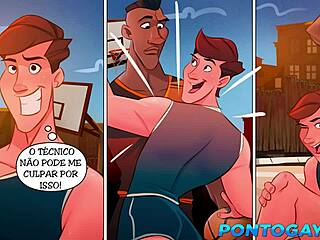 gay cartoon basketball stars with monster cocks 😈