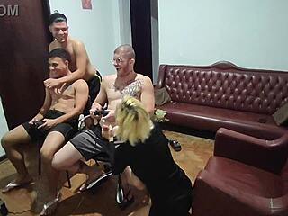 Video game night turns into intense gay bareback fucking with big cocks