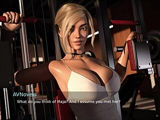 summers gone 43 with big ass blonde in gym