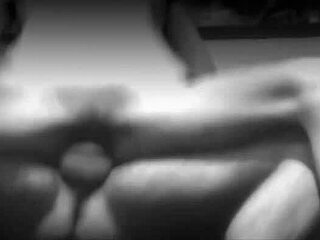 Skinny wife plays in front of camera