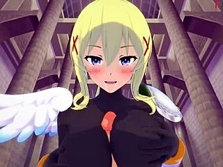 Lalatina Dustiness Darkness Sucking Dick with Boobjob in Kono Subarashii POV Fantasy