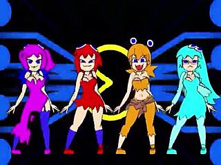 Ey, mira a las chicas fantasma de Pacman bailando en 3 fases calientes! 👻