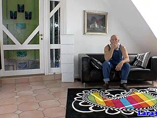 Stockinged Brit Cougar Doggystyled After Bj