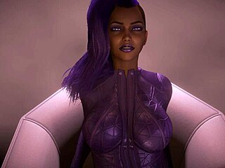 sombra's rough double dildo scene in overwatch parody