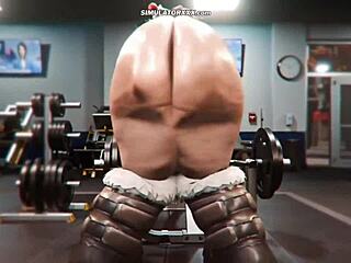 L'entraîneur baise fort dans le simulateur de jeu de gym non censuré