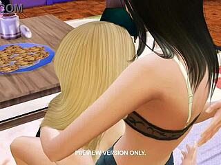 Are we just friends or more in this 3D hentai lesbian sex tape?