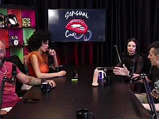 Pedro discusses playboy and santa caliente as the hot black woman gets scared by the top black guy's cock - dieny gaucha and pedro albuquerque.