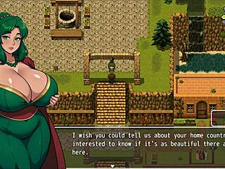 i'm playing lost lagoon harem hentai game ep 5, the sexy farmer exposes her pussy outside, it's so cute and huge