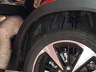 Porto Teresa Blowjob In Parking Lot With Cumshot While Cars Pass