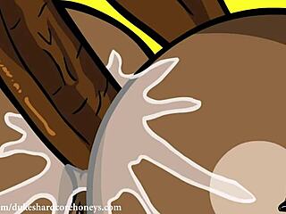 Big Booty Black BBW Takes Huge Cock Up Her Ass