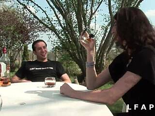 milf francaise gets sodomized, fisted, and double penetrated in her garden.