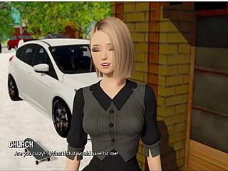 in ripples part 5, the brunette's lingerie gets ripped off