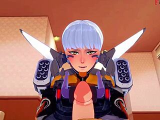 Valkyrie gives blowjob in POV sex fantasy