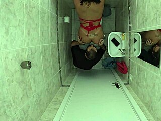 She went to pee in her friend's bathroom but forgot to lock the door. Her friend walked in and slammed his cock into her!