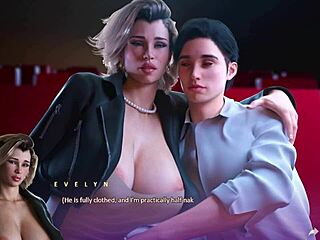 3D animated Evelyn and Apocalypse in a hot date