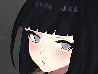 yo, check hinata giving a steamy handjob in pov hentai action