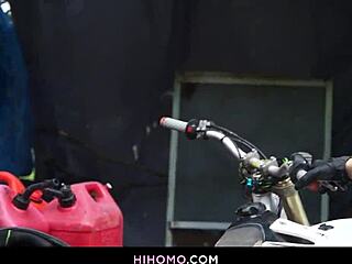 yo, check ryan rose and pheonix fellington banging hard in interracial gay anal under trees