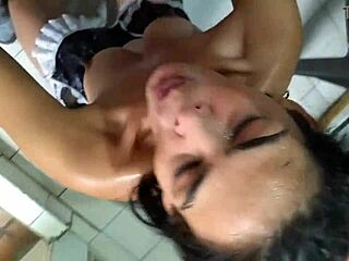 I saw my sexy maid stepmother and fucked her part 2