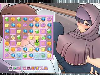 Tsundere Milfin Hentai: Muslim Boss Titjob Under Desk