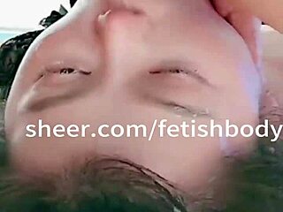 extreme deepthroat with choking and gagging