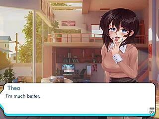 Main dengan perempuan gamer Thea dalam aksi hentai 3D liar tetek anime besar